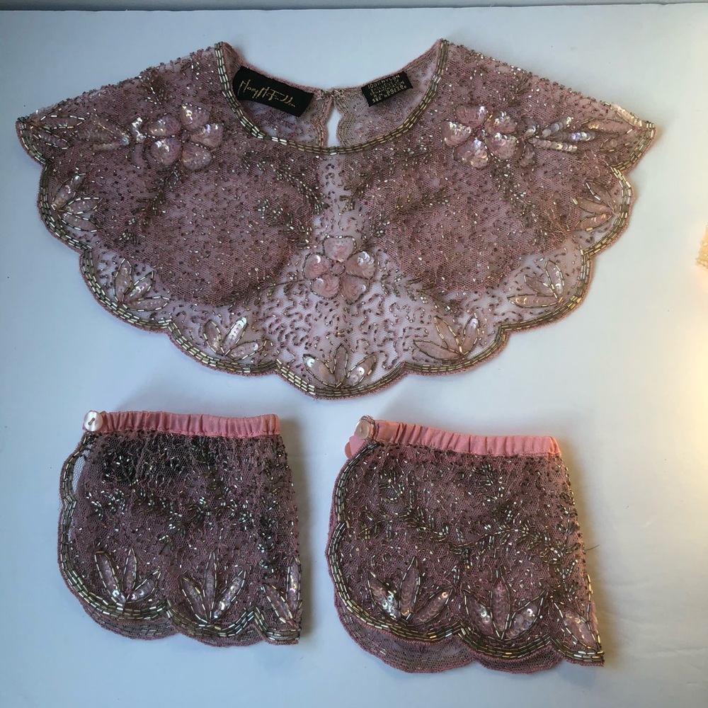 Mary McFadden Beaded Collar and Cuffs